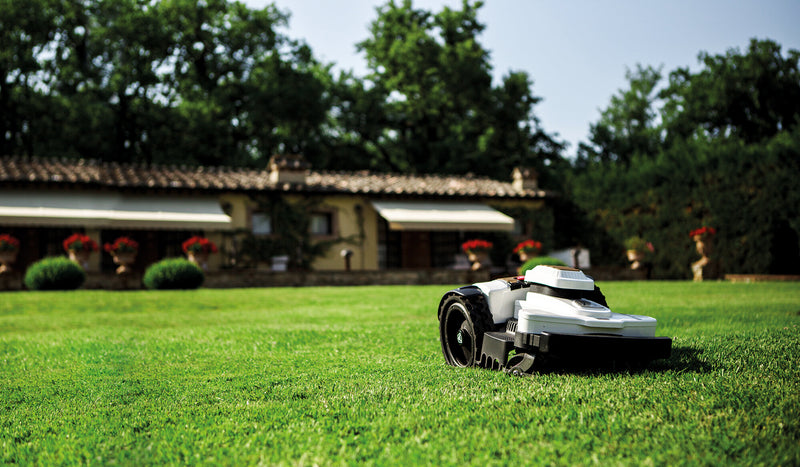 4.0 Elite Ambrogio Robotic Lawn Mower cutting grass