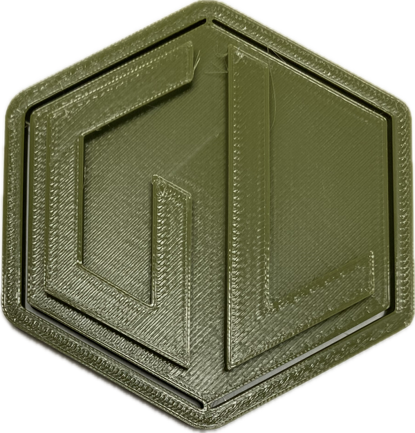 A sample from GL Robotics, showcasing a sample of GL robotics PLA filament. Made by GL robotics in the USA.