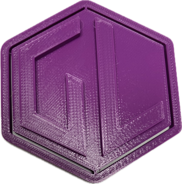 A sample from GL Robotics, showcasing a sample of GL robotics PLA filament. Made by GL robotics in the USA.