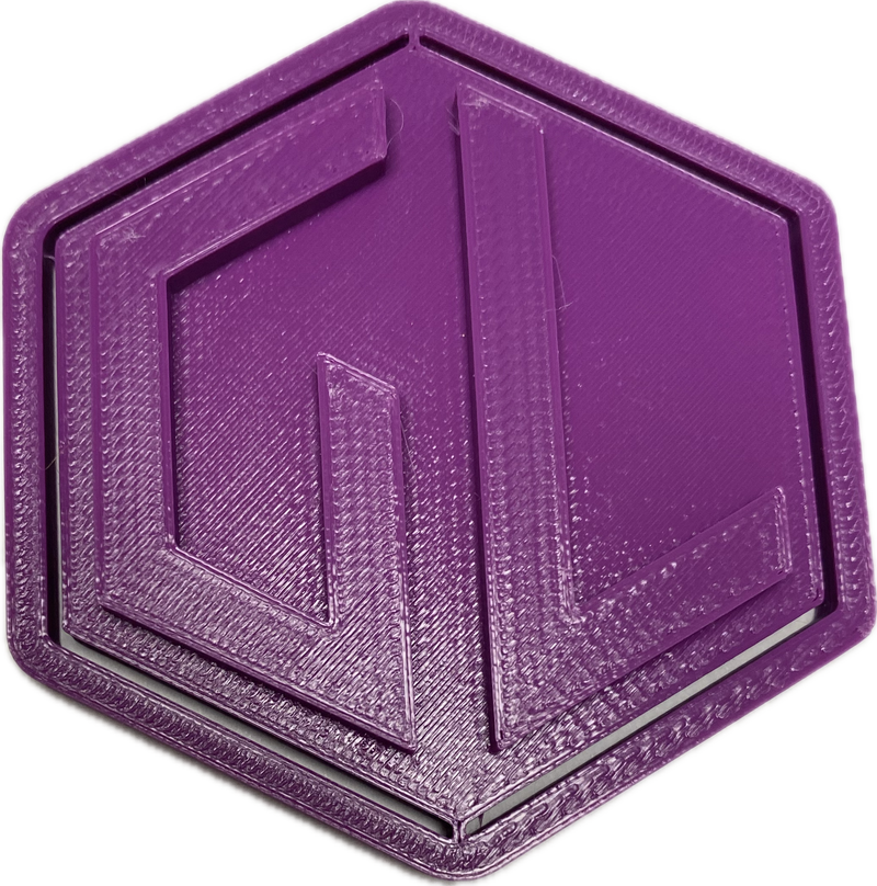 A sample from GL Robotics, showcasing a sample of GL robotics PLA filament. Made by GL robotics in the USA.