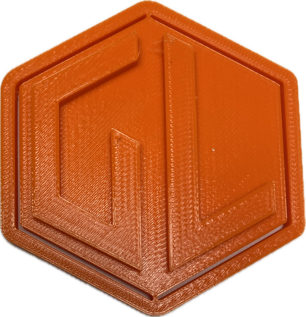 A sample from GL Robotics, showcasing a sample of GL robotics PLA filament. Made by GL robotics in the USA.