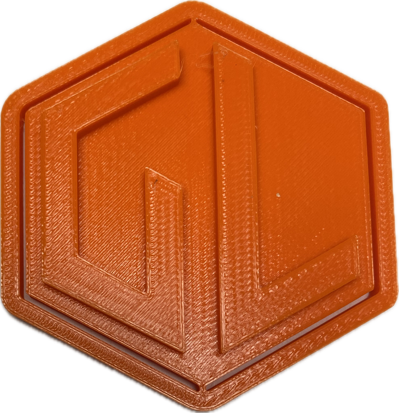 A sample from GL Robotics, showcasing a sample of GL robotics PLA filament. Made by GL robotics in the USA.