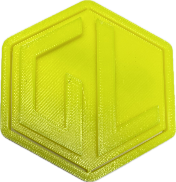 A sample from GL Robotics, showcasing a sample of GL robotics PLA filament. Made by GL robotics in the USA.