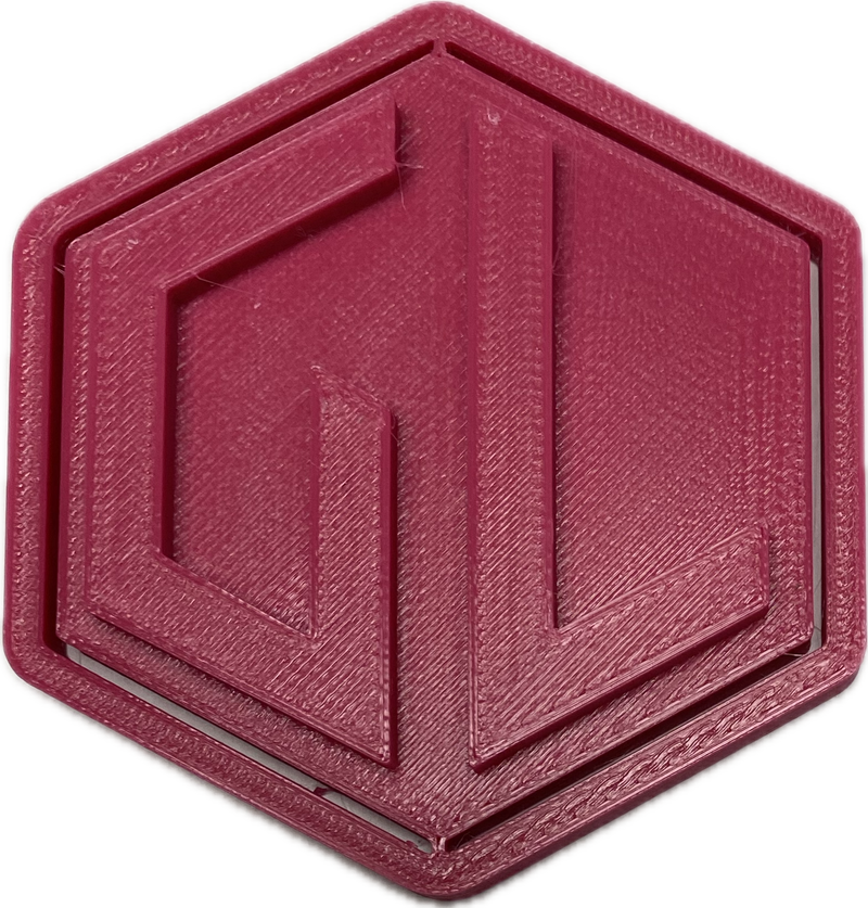 A sample from GL Robotics, showcasing a sample of GL robotics PLA filament. Made by GL robotics in the USA.