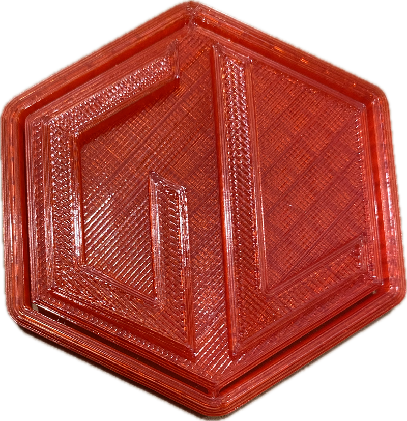 A sample from GL Robotics, showcasing a sample of GL robotics PLA filament. Made by GL robotics in the USA.