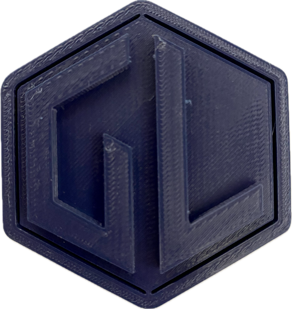 A sample from GL Robotics, showcasing a sample of GL robotics PLA filament. Made by GL robotics in the USA.