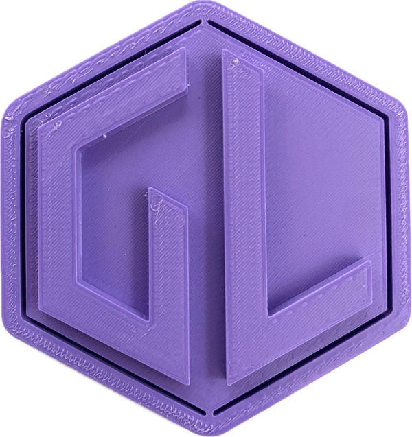 A sample from GL Robotics, showcasing a sample of GL robotics PLA filament. Made by GL robotics in the USA.