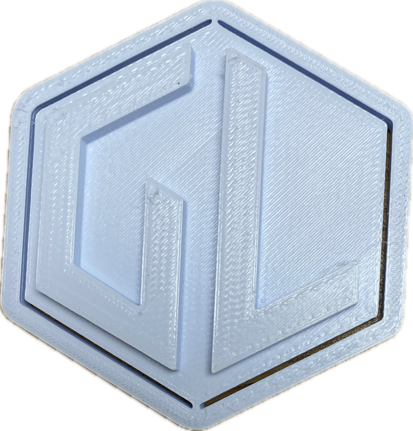 A sample from GL Robotics, showcasing a sample of GL robotics PLA filament. Made by GL robotics in the USA.