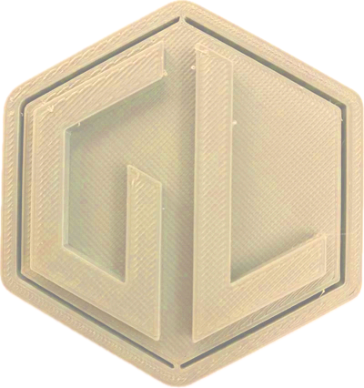 A sample from GL Robotics, showcasing a sample of GL robotics PLA filament. Made by GL robotics in the USA.