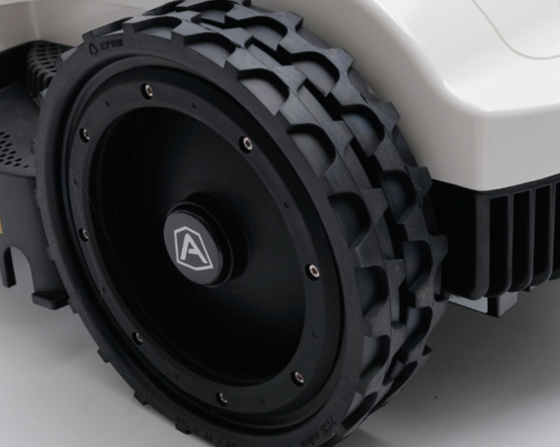 4.0 Basic Ambrogio Robotic Lawn Mower rubber tires with logo